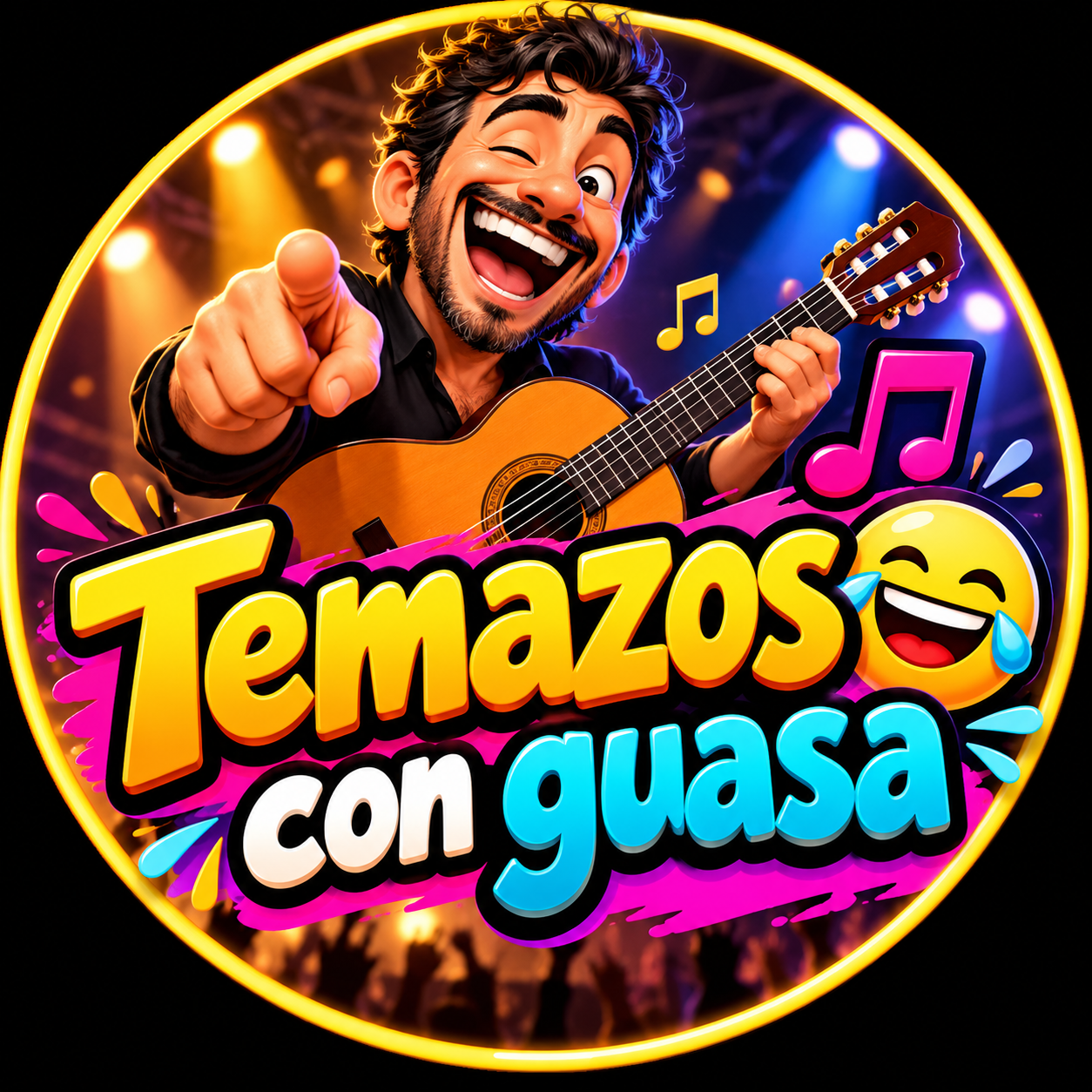 Logotipo oficial de Temazos con Guasa